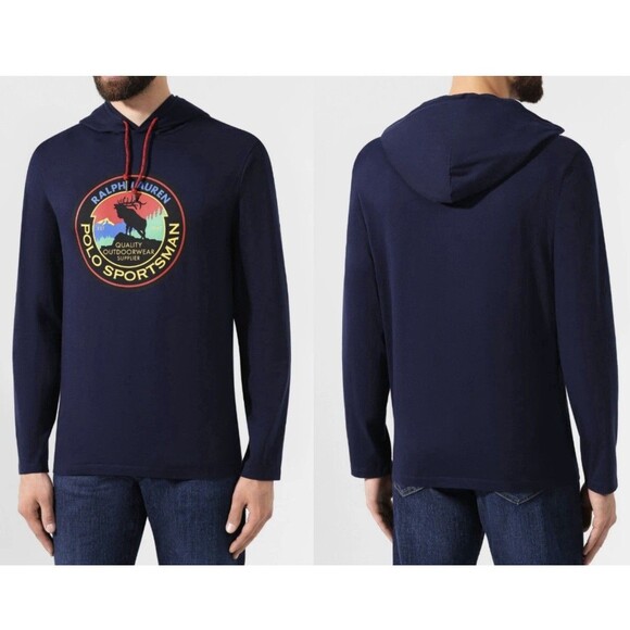 Polo Country Ralph Lauren Sportsmen Men’s T Shirt M Wildlife Hunting Navy Blue - Picture 1 of 10